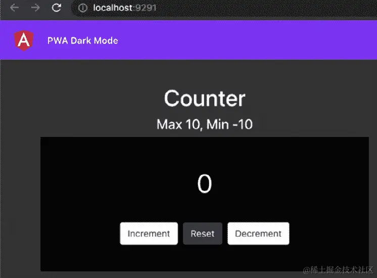 图 13.16 – 使用 prefers-color-scheme 媒体查询的暗模式视图