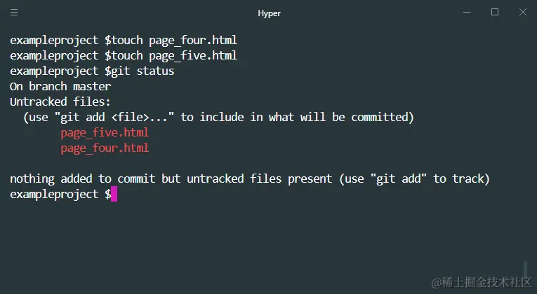 two untracked files in git