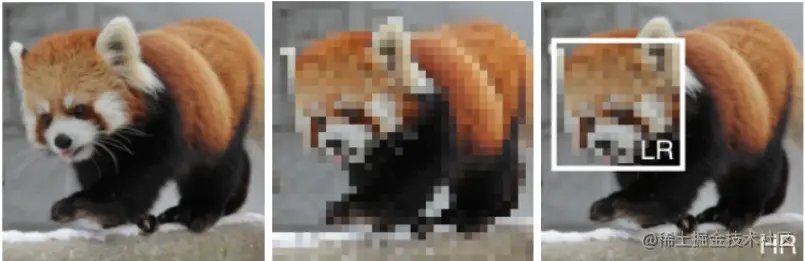 A visual comparison between High resolution, low resolution and CutBlur