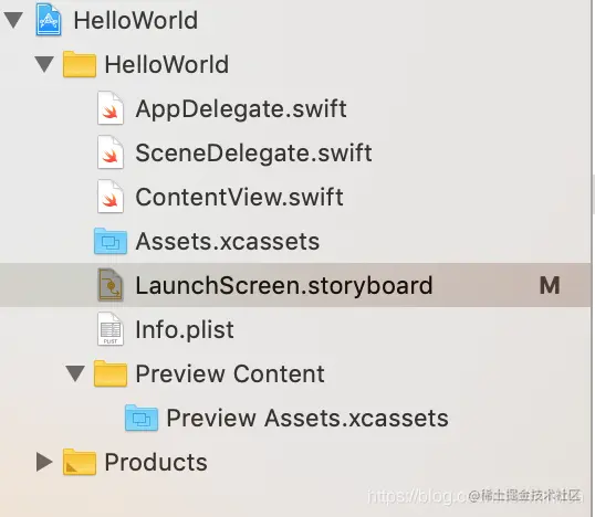 Hello World Swift项目结构