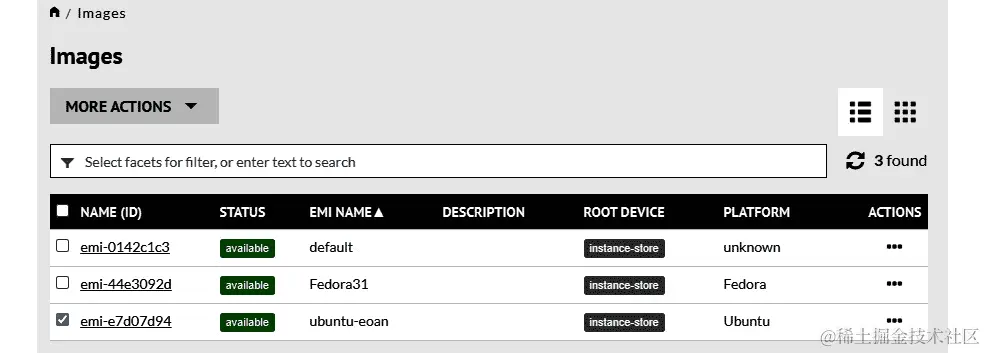 图 13.42 - 选择要在 Eucalyptus 云中运行的镜像