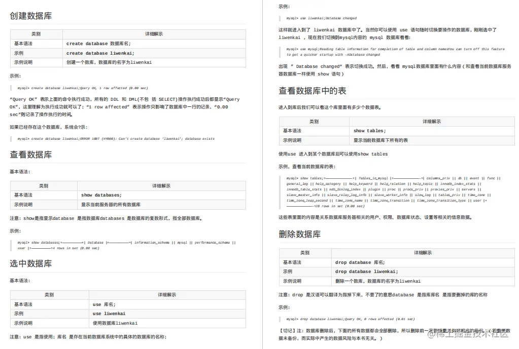 MySQL数据库核心知识总结，适合零基础新人入门