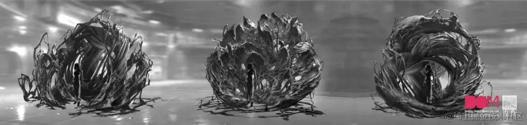 《太空群落》早期设定概念图 - 瑞云渲染