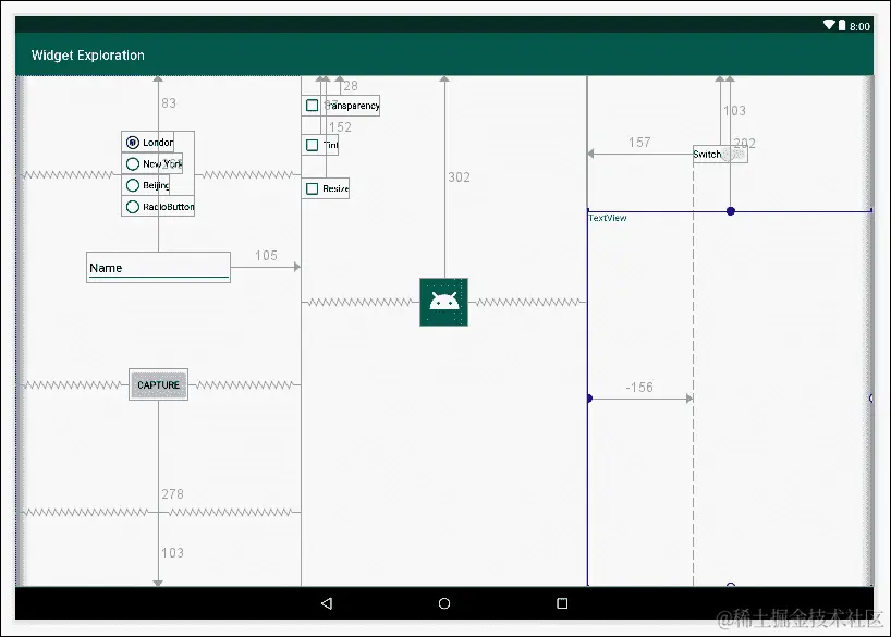 设置小部件探索项目和 UI