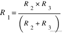 R_1 = R_2 * R_3 /(R_2 + R_3)