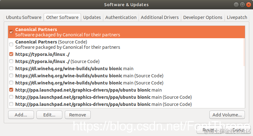 勾选Canonical Partners