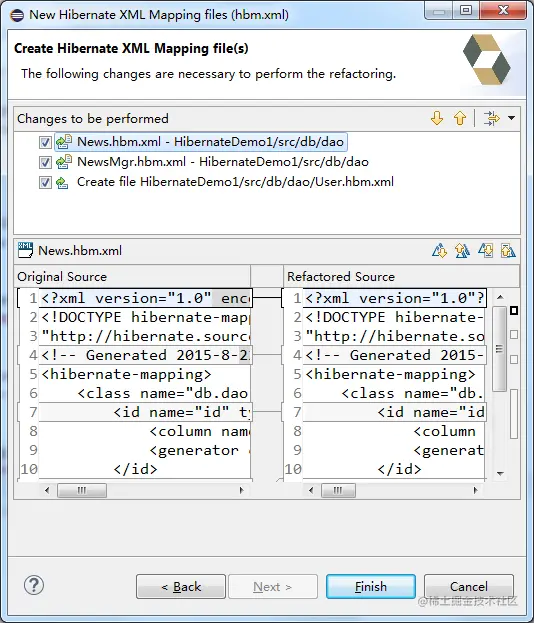 Create Hibernate XML Mapping file(s)