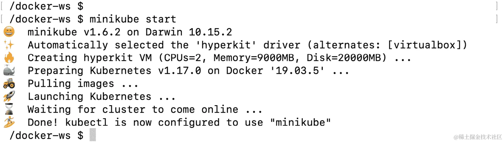 图 10.4：启动一个新的 Kubernetes 集群