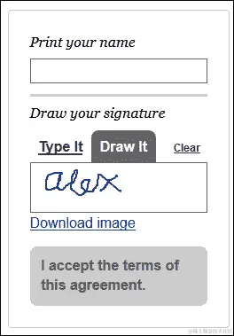 创建签名板并导出图像