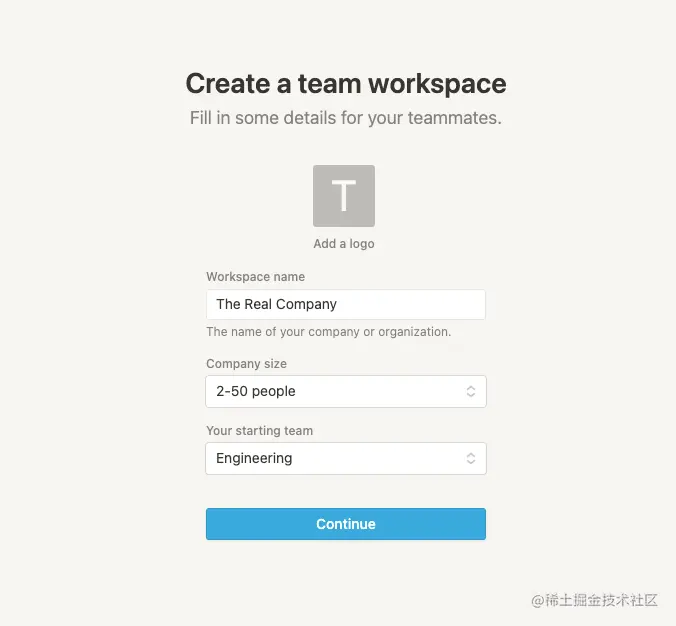Create Team Workspace