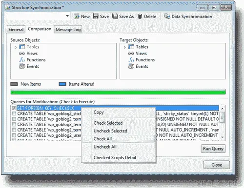 数据和结构同步