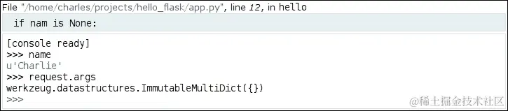 调试 Flask 应用程序