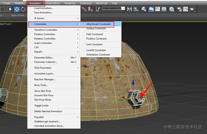 动画约束 附着约束