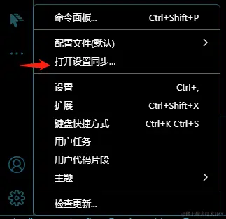 打开设置同步