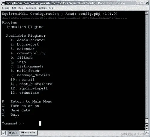 在 conf.pl 中启用插件