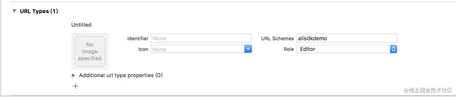 URL Types配置文件