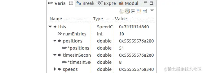 图 1.68：变量的值