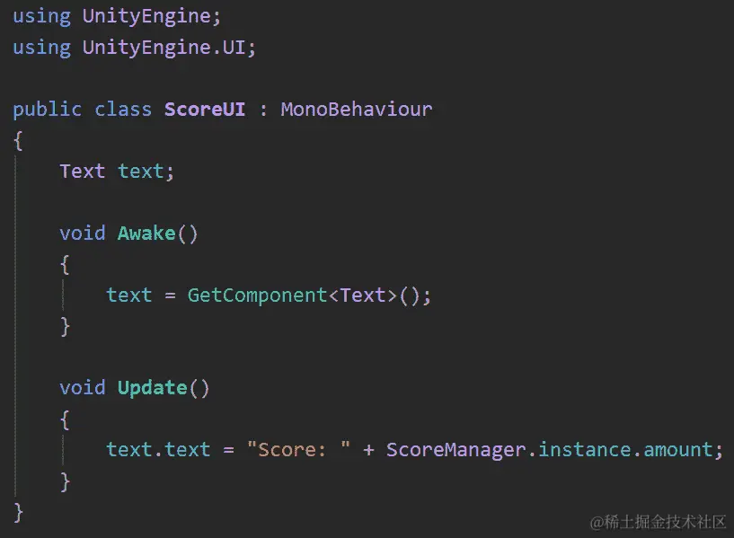 图 17.12 - ScoreUI 脚本