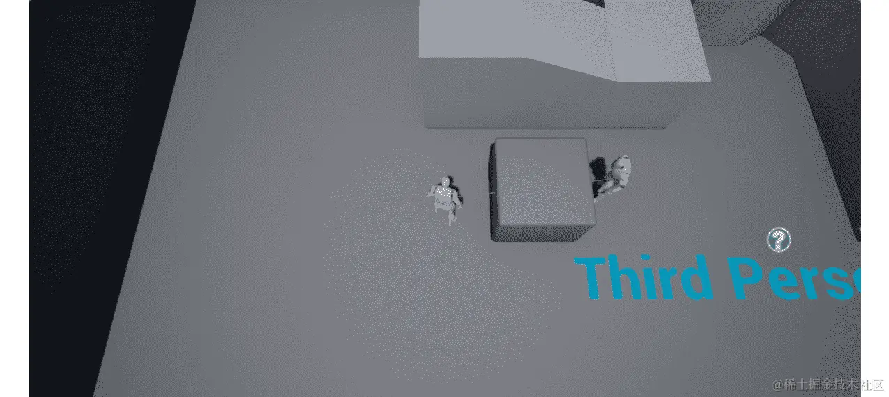 图 5.12：敌人角色透过物体看玩家