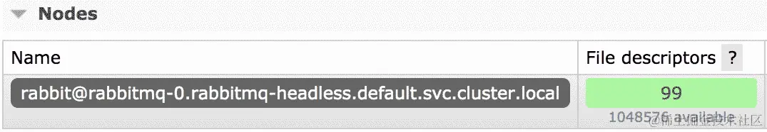 图 15.5 - RabbitMQ 管理控制台节点项目