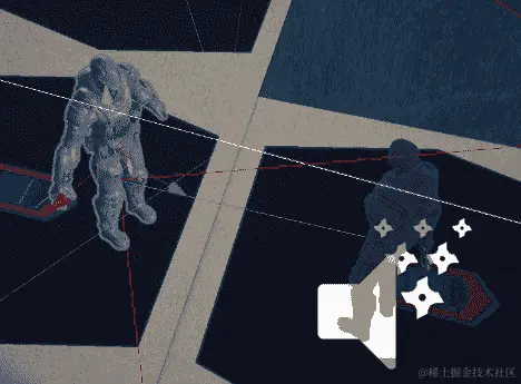 图 18.15 指向检测到的对象的线