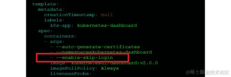 图 9.2 - 在仪表板上启用跳过登录