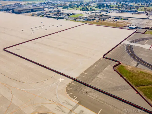Zoomed-out aerial image of the test site.