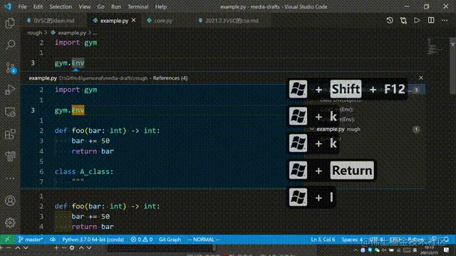 F12 跳转到 gym 库的定义中