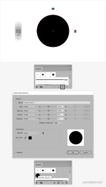 circle scatter brush
