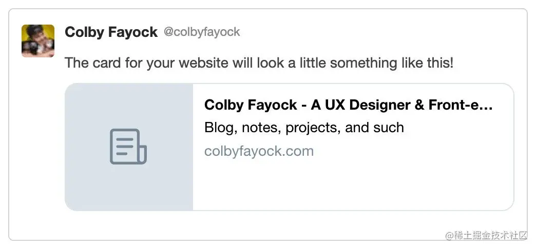 simple-twitter-card