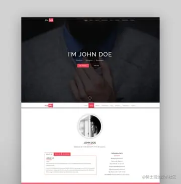 Prema - Personal Portfolio HTML One Page Template. 