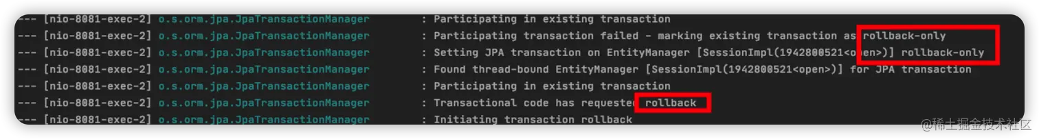 解决rollback-only 异常