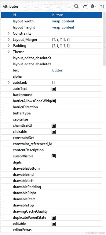 编辑按钮的属性