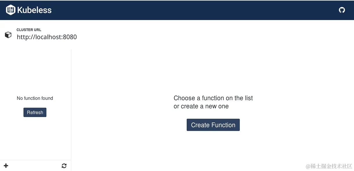 图 7.22：Kubeless GUI
