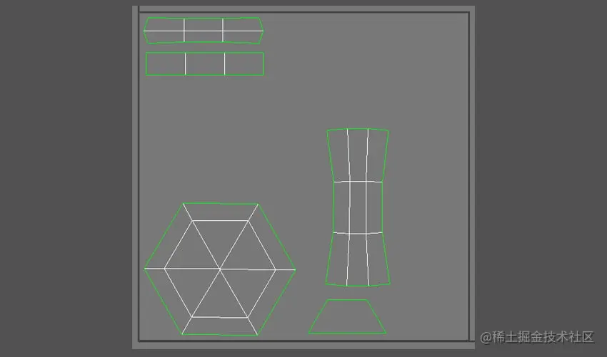 在 UVW 编辑器中排列 UV