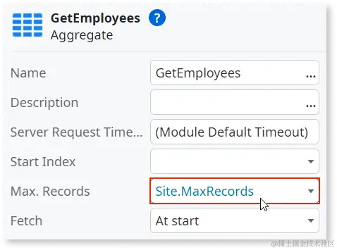 GetEmployees 聚合的属性