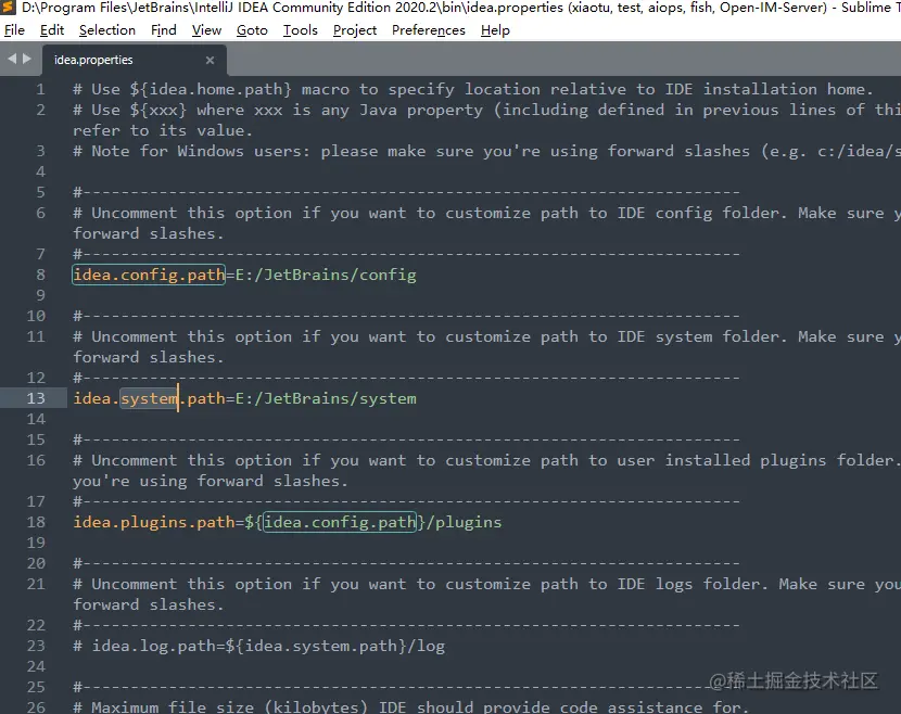 IntelliJ IDEA 2022 自定义配置及系统文件 window
