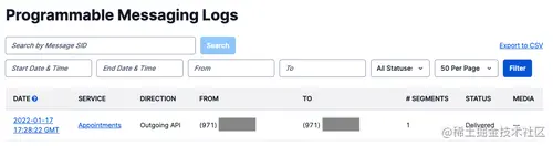 Programmable Messaging Logs after delivery