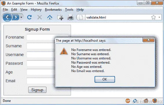 JavaScript 表单验证实例