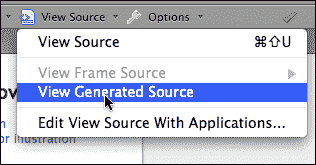Web 开发工具包:查看生成的源代码