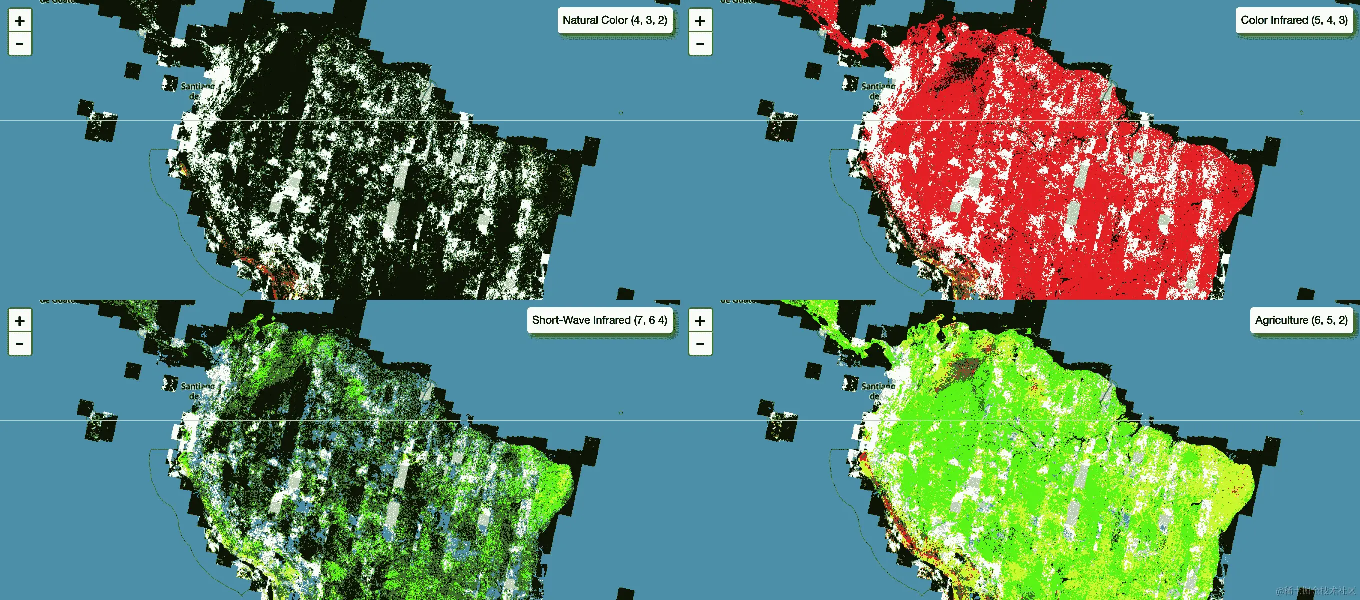 Landsat 波段组合