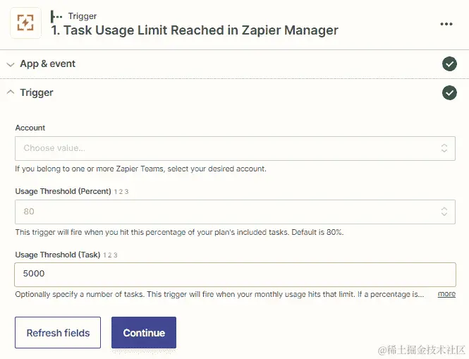 图 12.8 – ﻿自定义任务使用限制已达到触发事件概览