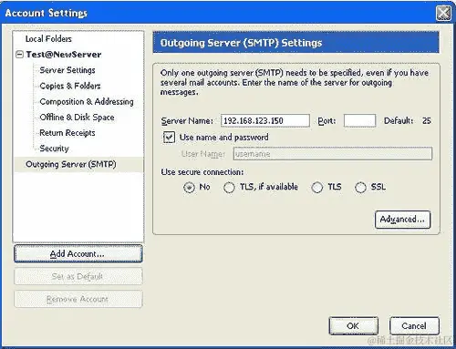 使用 Mozilla Thunderbird 通过 IMAP 检索邮件
