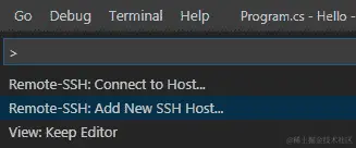 图 16.1 - 通过 SSH 从 Visual Studio Code 连接到远程主机