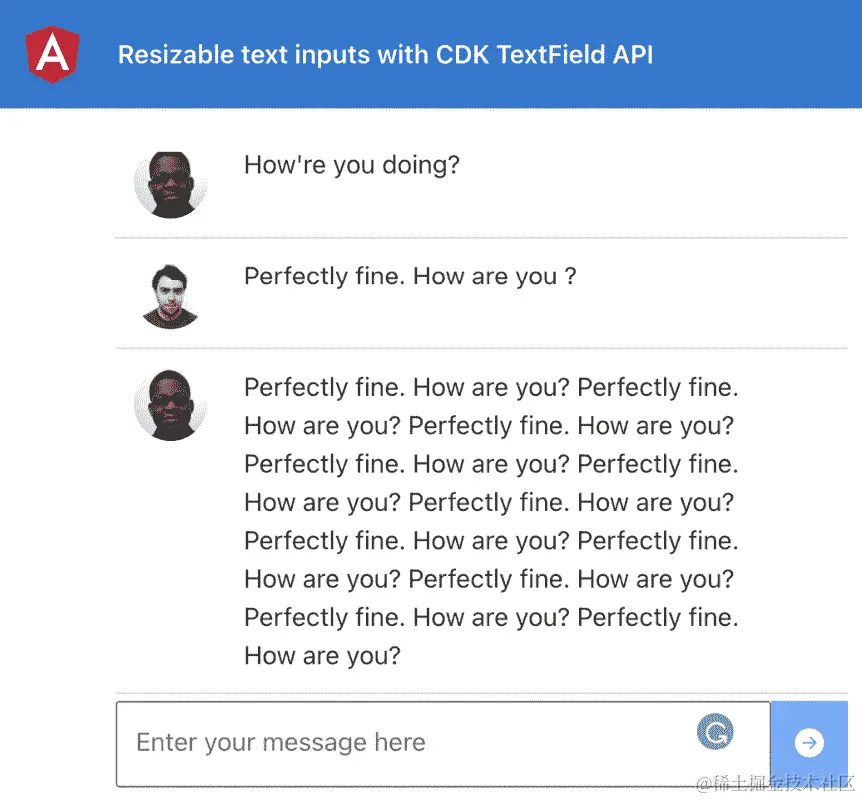 图 9.18 – 在创建新消息时重置<text-area>大小