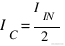 I_C = I_IN/2