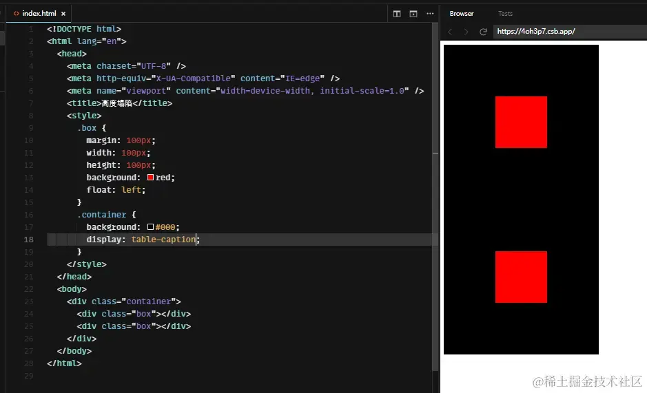 display: table-caption