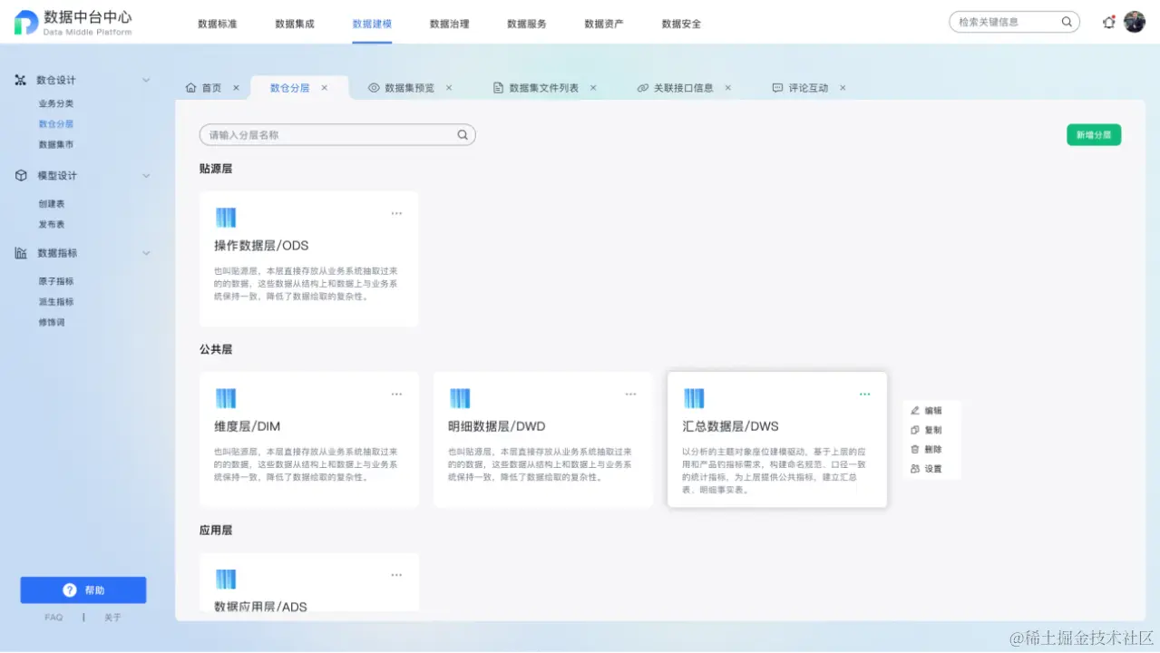 数据中台 - 数仓分层