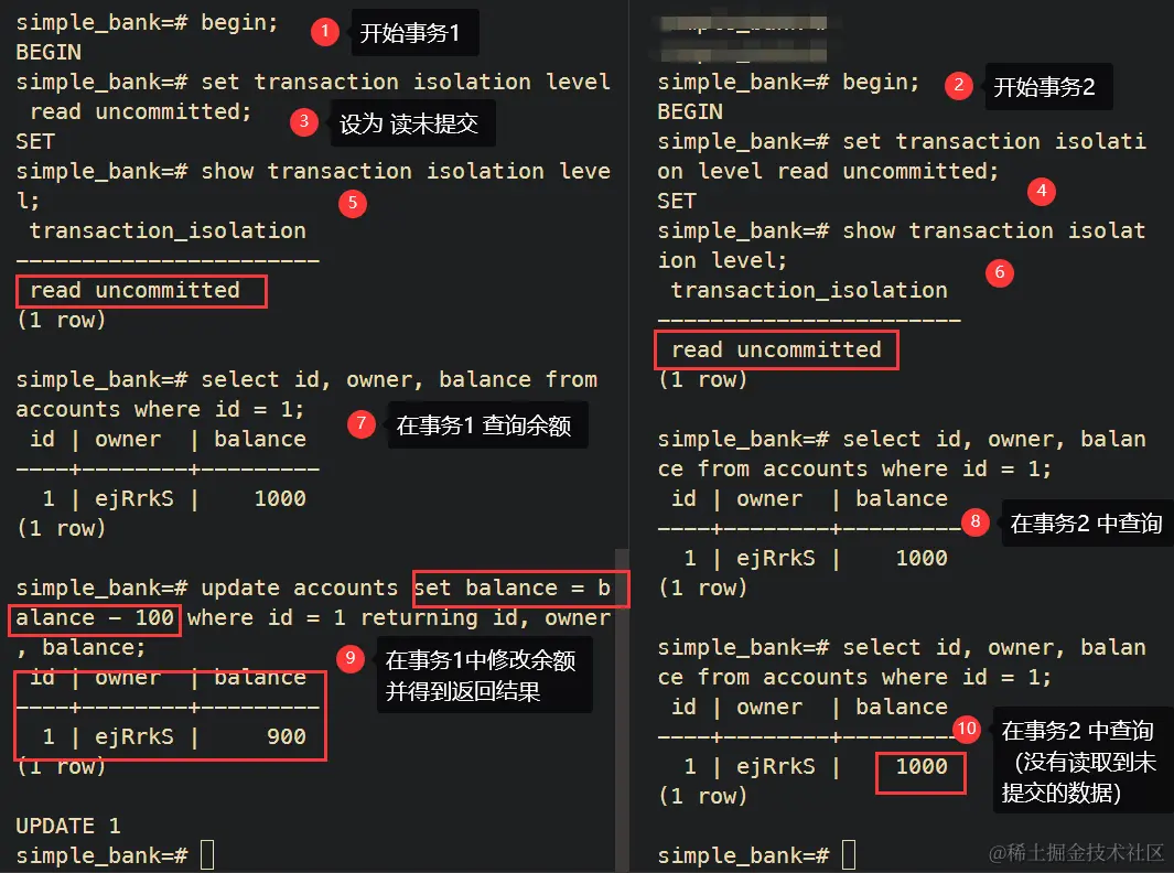read uncommitted in Postgres