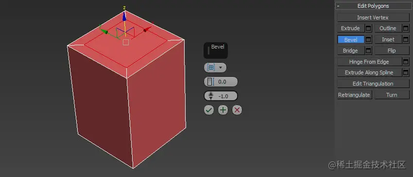 Image of the Bevel Tool